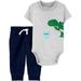 Carter's Baby Boys 2-Pc Dinosaur Bodysuit Pants Set Outfit Size 24 Months
