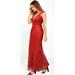 Women Special Occasion Lace Dress Red