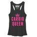 Women's CHIN UP Cardio Queen Racerback Tank Top Black Heather