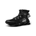 LUXUR Mens Running Shoes High Top Sock Sneakers Boots Sports Casual Shoes Breathable