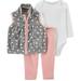 Carter's Baby Girls 3 Piece Vest Little Jacket Set Size 3 Months