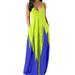 UKAP Women Summer Sleeveless Sundress Loose Casual Tie Dye Maxi Dress Classic Fitting Casual Long Dress with Pockets