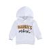 ZIYIXIN Kid Hooded Top,Fall Shirt,Round Neck Long-Sleeve Casual Elastic Cuff Hem Windproof Warm Letters Unisex Blouse