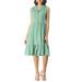 Allegra K Junior's Camp Collar Button Down Ruffle Hem Shirt Dress