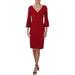 Lauren Ralph Lauren Womens Yaella Ruched Bishop Sleeves Midi Dress