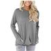 Women's Casual Loose Crewneck Long Sleeve Sweatshirts Solid Tie Dye Soft Thin Pullover Blouses Shirt Tops