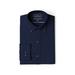 BUTTONED DOWN Men's Classic Fit Button Collar Solid Pocket Options, Navy 18" Neck 34" Sleeve