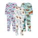 Child of Mine By Carter's Baby Boys & Toddler Boys 1-Piece Snug Fit Cotton Footed Pajamas, 3-Pack (12M-4T)