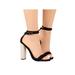 Colisha Women Rhinestone High Heel Anti-Slip Sandals Chunky Heels Ladies Pumps Summer Party Outdoor