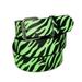 Zebra Stripes Printed Leather Belt Animal Removable Roller Buckle Unisex Womens - Green Zebra Belt / M
