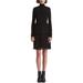 Dkny Womens Turtleneck Pleated Tiered Dress