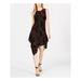 CALVIN KLEIN Womens Maroon Burnout Velvet Chiffon Sleeveless Jewel Neck Above The Knee Cocktail Dress Size: 6