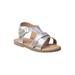 Laura Ashley Girl Glitter Open Toe Strappy Sandals