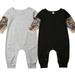 2020 New Style Infant Baby Boy Tattoo Sleeve Romper, Toddler Boy One Piece Jumpsuits Outfits 0-3 Years Black/Grey