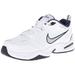 nike men's nike air monarch iv training shoes 7 men us (white/metallic silver/mid navy)