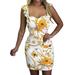UKAP Women Casual Sleeveless Sundress Ladies Sexy Bodycon Tank Beach Backless Mini Dress White M(US 6-8)
