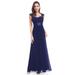 Ever-Pretty Women's Elegant A-Line Sleeveless Empire Evening Party Maxi Dresses for Women 08834 (Navy Blue 16 US)