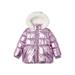 George Baby Toddler Girl Faux Fur Hooded Puffer Winter Jacket Coat