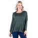 24/7 Comfort Apparel Women's Oversized Long Sleeve Dolman Top