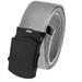 All Sizes Men's Golf Belt in 1.5 Black Slider Belt Buckle with Adjustable Canvas Web Belt Medium Gray