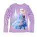 Disney Frozen Anna and Elsa Castle Girls Purple T-Shirt L