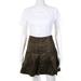 Joie Womens Jamey Snake Print Drop Waist Mini Skirt Brown Size 0