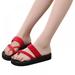 Saient Women Casual Beach Slippers Summer Non-slip Solid Color Home Indoor Foam Flat Bottom Shoes