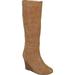 Women's Journee Collection Langly Wide Calf Wedge Heel Knee High Boot