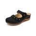 Rotosw Womens Ladies Wedge Heel Sandals Summer Slip On Walking Comfy Shoes Size 4-12