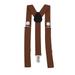 2 PACKS Top Deals Unisex Women Men Y Shape Elastic Clip-on Suspenders Strap Pants Braces Adjustable Braces Adult 3 Clip Suspender Belt Strap Light Coffee