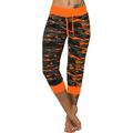 Women Oversized Camo Running Fitness Leggings Pants Skinny Crop Leg Pants Tummy Control Pockets Jegging Capris for Ladies Active Workout Trousers