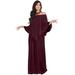 KOH KOH Long Strapless Cocktail Evening Off The Shoulder Cold Sexy Evening Flowy Formal Full Floor Length Tall Drape Gown Maxi Dress For Women Maroon Wine Red Medium US 8-10 NT059