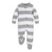 Burt's Bees Baby Newborn Baby Boys Rugby Stripe Organic Cotton Sleep 'N Play Footed Pajamas (NB-9M)