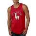 Fa la la la llama Xmas Ilama Christmas Mens Graphic Tank Top, Red, Large