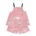 Baby Kids Girls Short Sleeve Blouse Tops+Shorts Pajamas Sleepwear Pjs