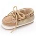 2021 Baby Boy Sneaker Anti-Slip Sole Shoes Solid Cotton Soft Flats Infant First Walkers (Khaki)