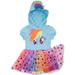 My Little Pony Rainbow Dash Toddler Girls' Costume Dress with Hood and Wings, Blue (5T)