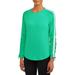 Avia Women's Active Performance Crewneck Ruched Long Sleeve T-Shirt