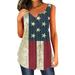 Mchoice Summer Casual Tank Tops Loose Star Stripe USA Flag Blouse Independence Day T-Shirt 4th of July Patriotic Tee Tops