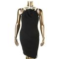 Lauren Ralph Lauren Womens Two Tone Sleeveless Cocktail Dress