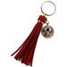 Golden Retriever Puppy Dog in Glasses Red Tassel Keychain