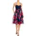 Eliza J Womens V Neck Floral Cocktail Dress