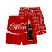 Coca-Cola Mens Boxer Shorts Fun Print Briefs 2 Pack Loungewear, Red, Size: XS