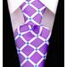 Purple and Blue Tie for Men - Purple Geometric Necktie Tie Purple