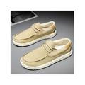 Avamo Men's Casual Shoes Canvas Loafers Slip On Shoes Round Toe Casual Loafers Mens Shoes