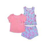 Young Hearts Baby Girl 3PC PJ SHORT SET(Size 12M-24M)