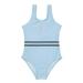 Cathery Kids Girls Stripe One-piece Summer Solid Color Swimsuit Stylish