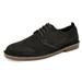 Bruno MARC Men's Casual Shoes Genuine Suede Leather Classic Lace Up Oxford Shoes FRANCISCO-LOW BROWN Size 7