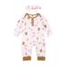 2 Pcs Baby's Cotton Cartoon Elk Print Suit Children's Printed Deer Romper + Bandana