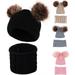 SUNSIOM 2PCS Baby Boys Girls Hat and Scarf Toddler Cap with Scarf knitting Cotton Set